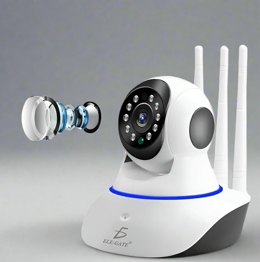 IP Security Camera 3 Wifi Antennas Full HD Night Vision With Alarm Home Office